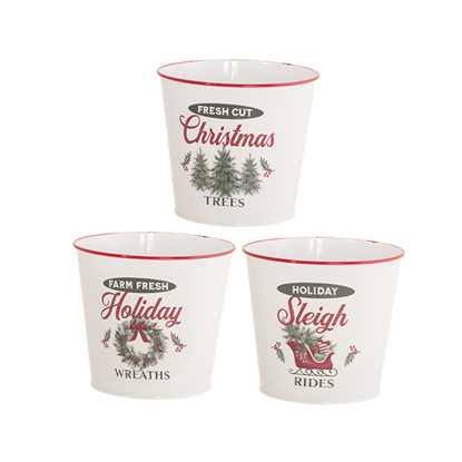 Picture of 3 Asst Christmas Nostalgia Pot Cover 4"