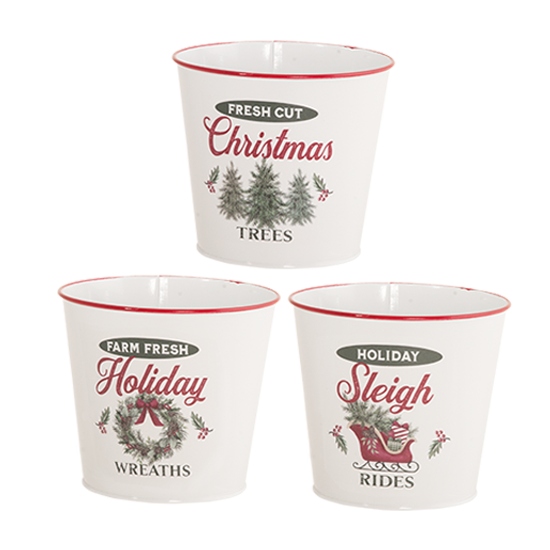 Picture of 3 Asst Christmas Nostalgia Pot Cover 6"