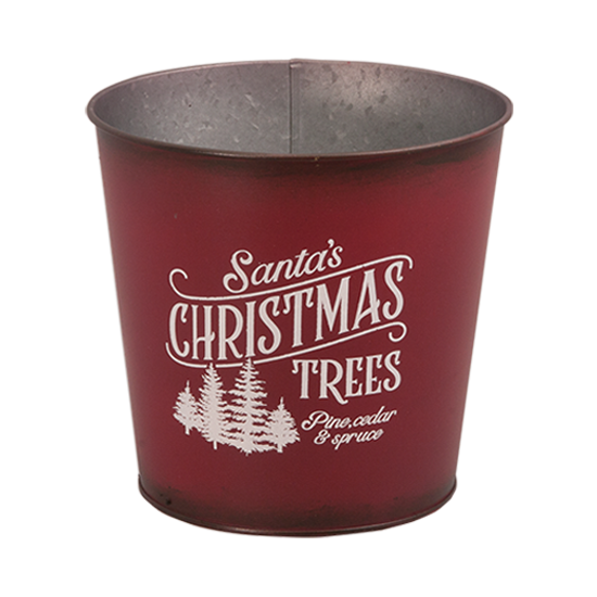 Picture of Santa Christmas Trees Pot Cover 8"