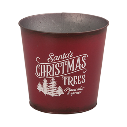 Picture of Santa Christmas Trees Pot Cover 6"