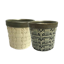 Picture of 2 Asst Basket Weave Planter 4.75"