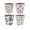 Picture of Blue and White  Print Planter Assortment 4.75"