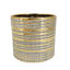 Picture of Gold Striped Metallic Planter 5.75"