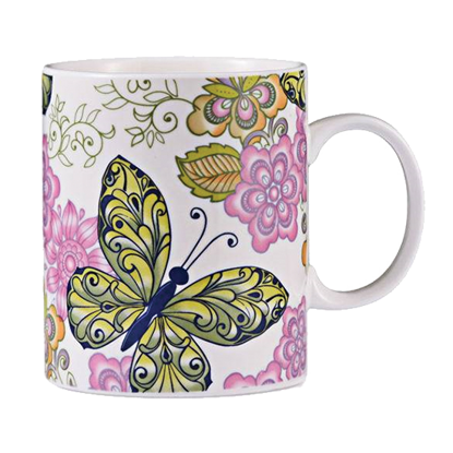 Picture of Illustrated Butterfly Mug 12oz