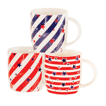 Picture of 3 Asst Stars & Stripes Mug 12Oz