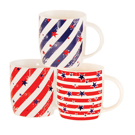 Picture of 3 Asst Stars & Stripes Mug 12Oz