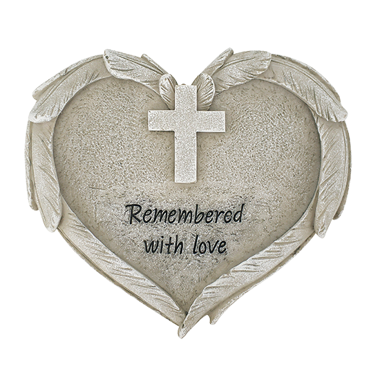Picture of Remembered W/Love Heart ~ Polyresin