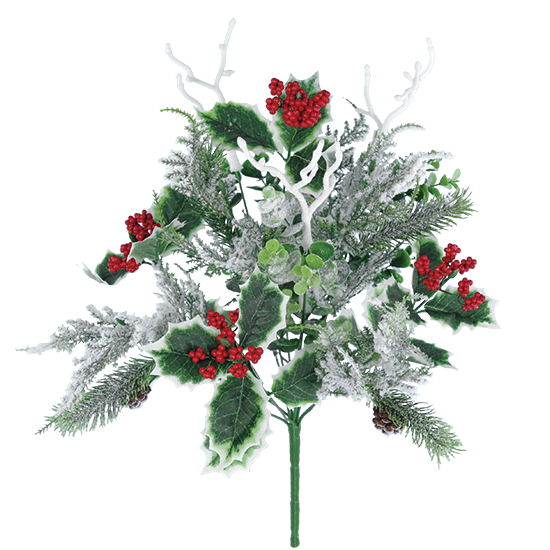 Picture of Blizzard Mix Holiday Bush (12 Stems, 20")