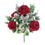 Picture of 19" Flocked Red Rose Bush x 12