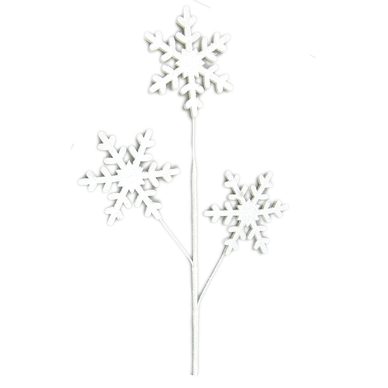 Picture of Snowflake with Glittery Stem (15")