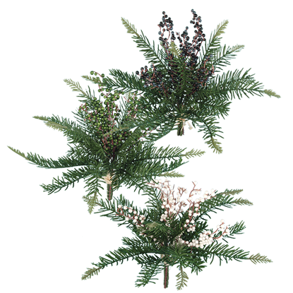 Picture of Holiday Pine Berry Bundle (3 Assorted, Plastic,10")