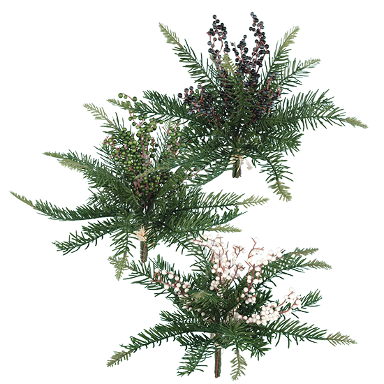 Picture of Holiday Pine Berry Bundle (3 Assorted, Plastic,10")