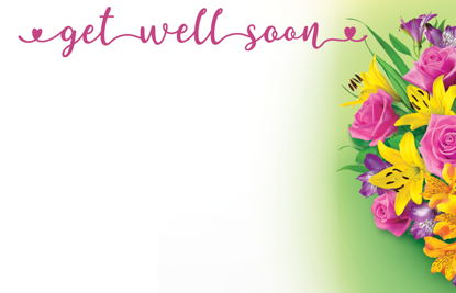 Picture of Get Well Soon  Enclosure Card (PACK 50)