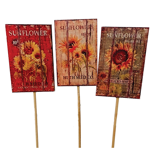 DirectFloral. Sunflower Seed Pick (3")