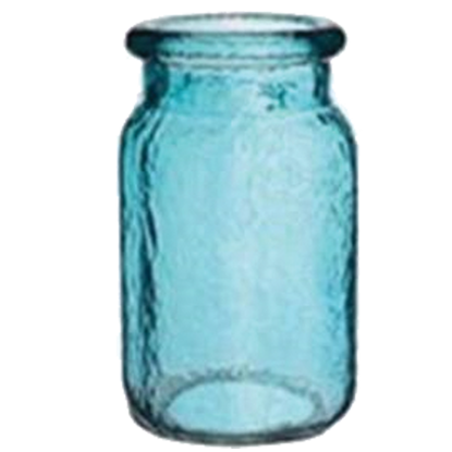 Picture of Syndicate Sales 6.5" Hammer Textured Glass Jars -Light Blue