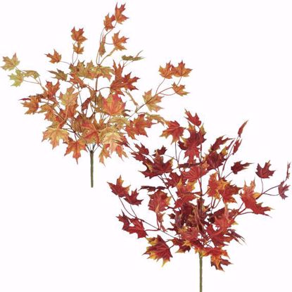 Picture of Fall Season Maple Bush Asssortment (Plastic, 7 Stems, 17")
