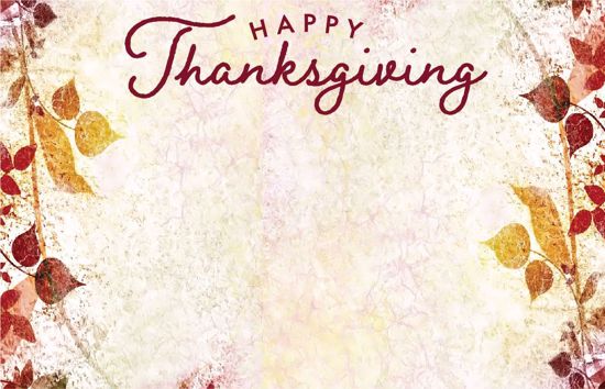 Picture of Happy Thanksgiving  Enclosure Card (PACK 50)