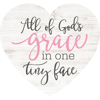 Picture of God's Grace in Pink Heart Shape (Easel)