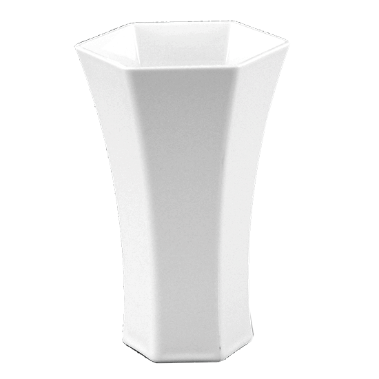 Picture of Diamond Line 10" Rose Vase - White
