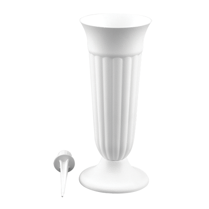 Picture of Diamond Line 10" Urn Vase - White