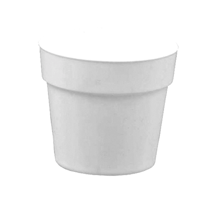 Picture of Diamond Line 4 Inch Round Pot Cover - White