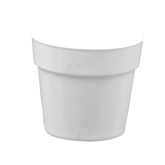 Picture of Diamond Line 4 Inch Round Pot Cover - White