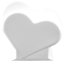 Picture of Diamond Line Tilted Heart Vase - White