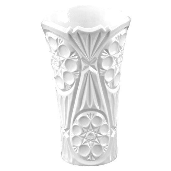 Picture of Diamond Line 7" Rose Vase - White