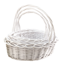 Picture of S/3 Oval Willow W/Handle White