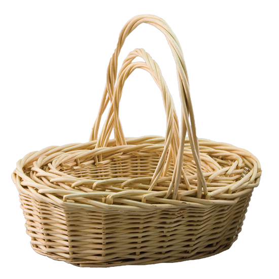 Picture of S/3 Oval Willow W/Handle Natural