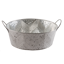 Picture of Galvanized Round  Patterned Planter with Ear Handles 14"