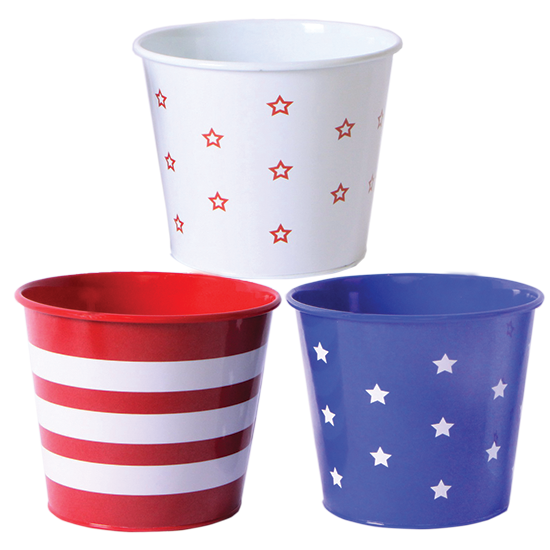 Picture of 3 Asst Stars & Stripes Pot Cover 4"
