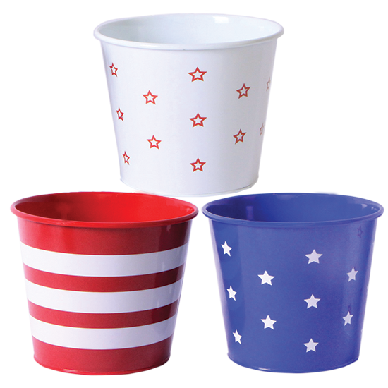 Picture of 3 Asst Stars & Stripes Pot Cover 5"