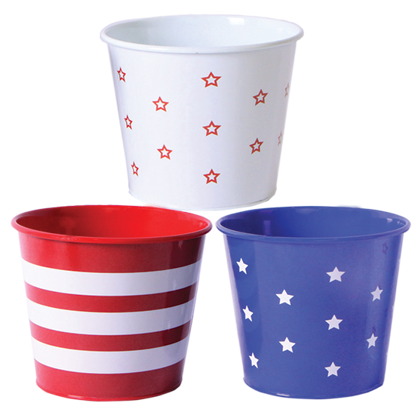 Picture of 3 Asst Stars & Stripes Pot Cover 6"