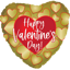 Picture of 17" 2-Sided Foil Balloon: Gold Hearts on Gold