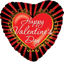 Picture of 17" 2-Sided Foil Balloon: Happy Valentine's Day Ornate Gold Frame