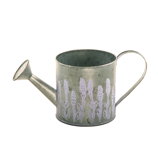 Picture of Galvanized Watering Can with Lavender Design