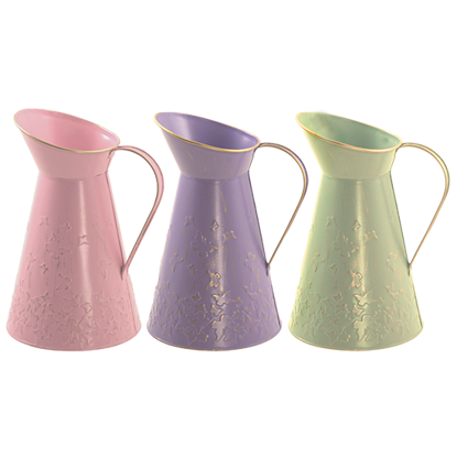 Picture of Gold Rim Butterfly Embossed Pitcher Assortment 4.5"
