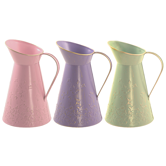 Picture of Gold Rim Butterfly Embossed Pitcher Assortment 4.5"