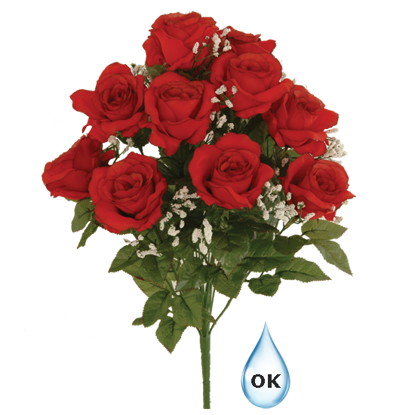 Picture of Red Rose Bush (Watertight, 14 Stems, 20")