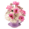 Picture of 6 Asst Bright Tone Cup/Saucer