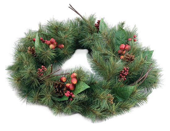Picture of 24" Pine/Apple/Berry Wreath