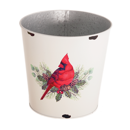 Picture of Cream Cardinal Rustic Pot Cover 6"