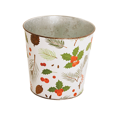 Picture of Hollyberry & Pine Pot Cover 6"