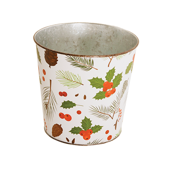 Picture of Hollyberry & Pine Pot Cover 6"