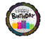 Picture of 17" 2-Sided Foil Balloon: Happy Birthday Birthday Gift