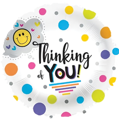 Picture of 17" 2-Sided Foil Balloon: Thinking of You Thought Cloud