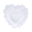Picture of White Heart  Pillow with Lace Edge & Styrofoam Base