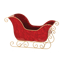 Picture of Red Metallic Patterned Sleigh W/Gold Trim