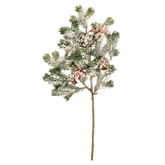 Picture of 19" Snowy Berry Cones Spray